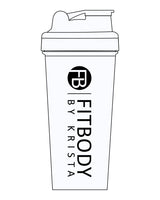 The Shaker Bottle - White - Krista - Center Stacked - Black