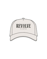 The Canvas Cap - Bone - Revolve Pilates - Center Crown Stacked - Embroidered - Charcoal