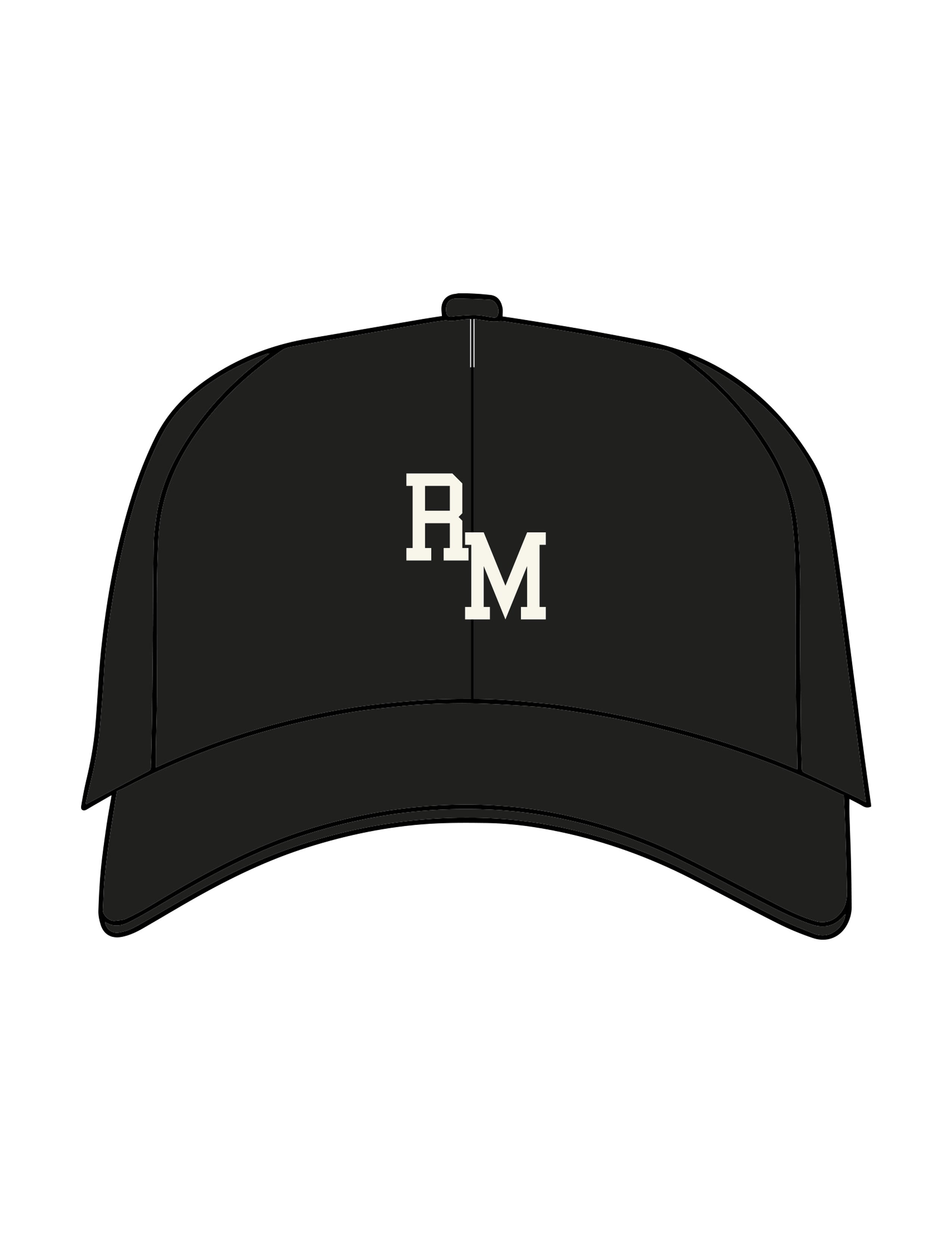 The Dad Hat - Black - Refined Movement - Center Crown "RM" - Embroidered - Off White