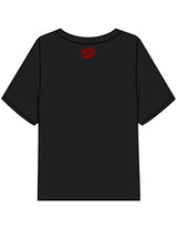The Midweight Crop Tee - Black - Lagree Red - Center Chest & Back Neckline - Printed - Red