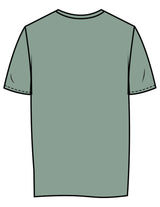 The Womens Tee - Sage - Viva Pilates - Left Chest Stacked - Printed - White