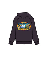 The Mens Hoodie - Ink - Swamis Core - Left Chest Stacked & Back Image - Printed - Full Color