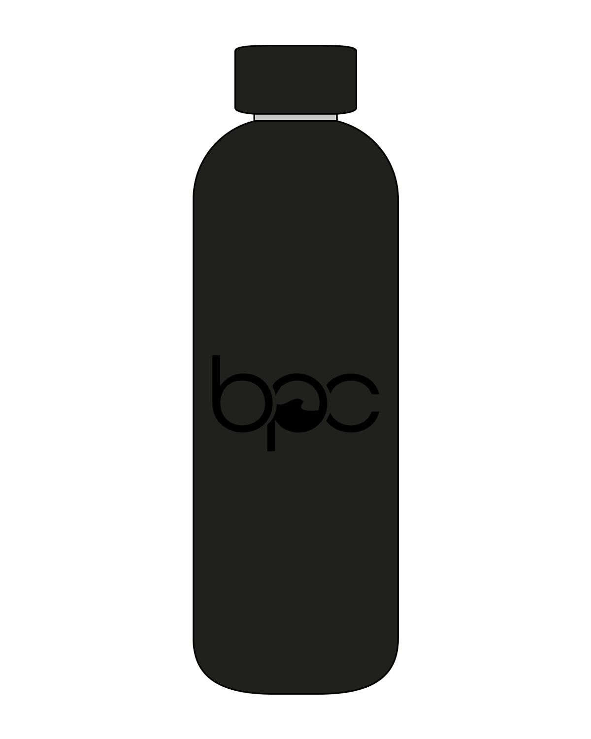 The Water Bottle - Black - Baxter Pacific - Center Body - Printed - Tone on Tone