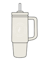 The Tumbler Cup - Off White - Flowcorps - Center Round Stacked - White
