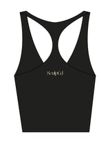 The Racer Tank - Black - Sculpt'd Studios - Center Back - Printed - Cream