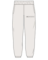 The Womens Sweatpants - Bone - Bodicore - Left Leg Pocket - Black