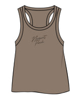 The Crop Tank - Cacao - Newport Peach - Center Chest Stacked - Tone on Tone