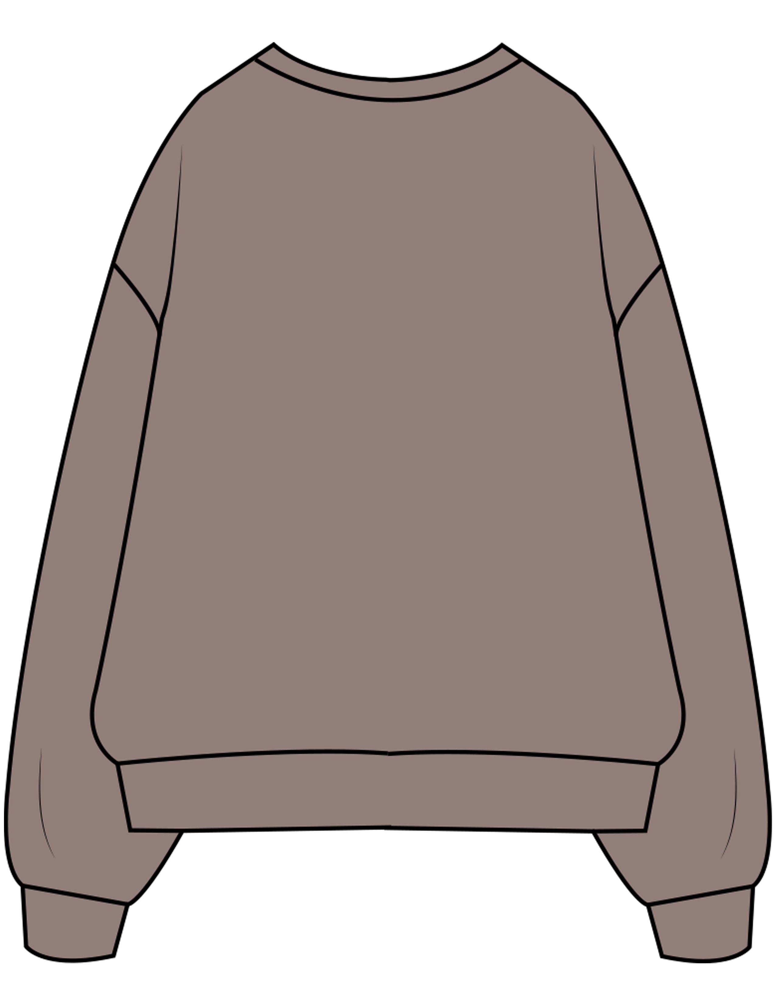 The Mens Crewneck - Washed Gray - Pilates Practice - Center Chest Stacked - Printed - Off White