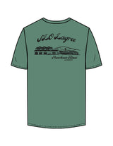 The Mens Tee - Eucalyptus - Powerhouse Fitness - Left Chest & Back Stacked - Printed - Black
