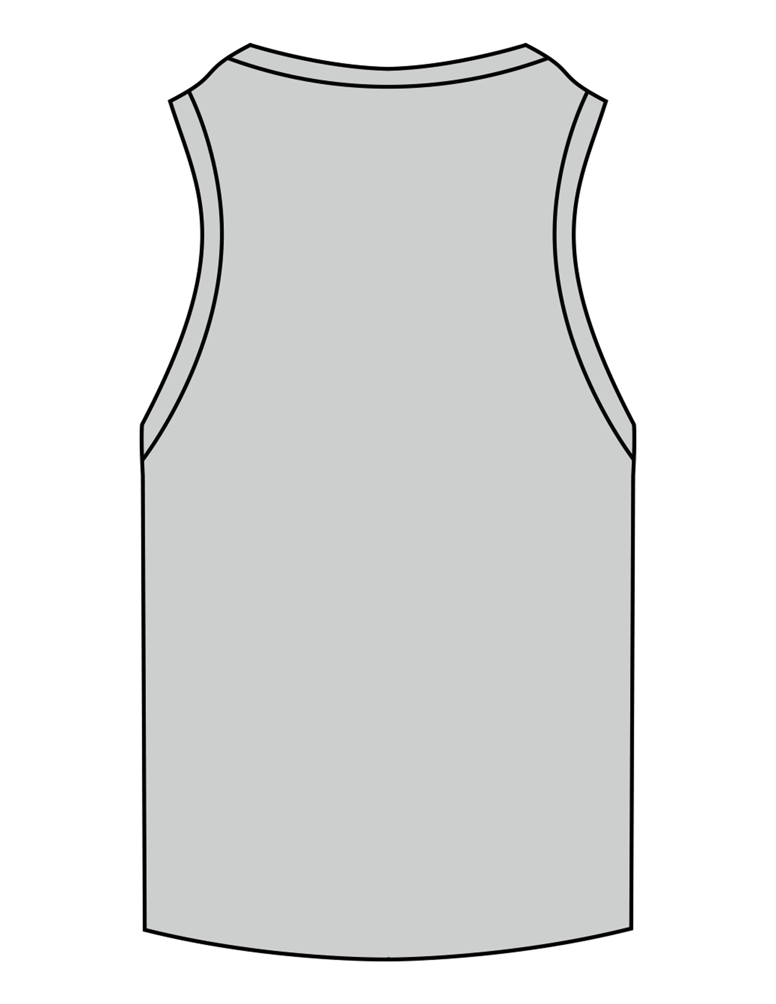 The Ribbed Full Length Tank - Storm - Peach F.L - Center Chest Stacked - Embroidered - Tone on Tone