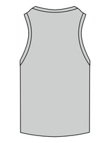 The Ribbed Full Length Tank - Storm - Peach F.L - Center Chest Stacked - Embroidered - Tone on Tone