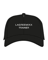 The Dad Hat - Black - LagreeMixx - Center Crown Stacked - Embroidered - White