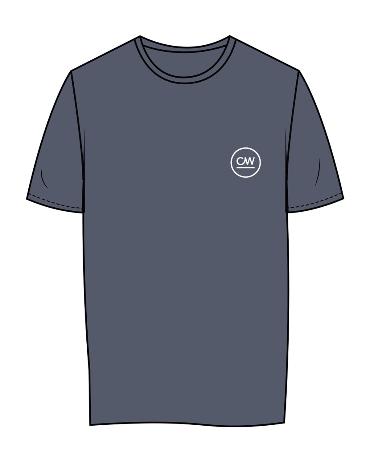 The Womens Tee - Petrol - C Wickson - Left Chest Round
