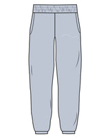 The Womens Sweatpants - Powder - Coastal Core - Left Leg - White