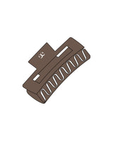 The Claw Hair Clip - Chocolate - Evolve Lagree - Top Logo - Printed - White