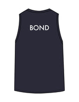 The Classic Full Length Tank - Ink Blue - Bond Fitness - Center Chest Round & Upper Back - Printed - White