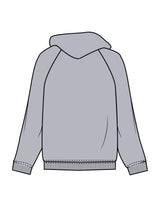 The Recycled Unisex Zip Hoodie - Heather - Lucky Penny - Left Chest Stacked - Embroidered - Off White