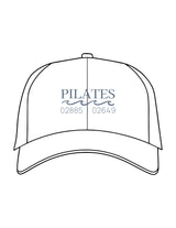 The Dad Hat - White - Studio47 Pilates - Center Crown Stacked - Embroidered - Blue