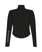 The 3/4 Crop Zip Jacket - Black - Team Sculpted - Left Chest Logo & Left Back Sleeve - Printed - White