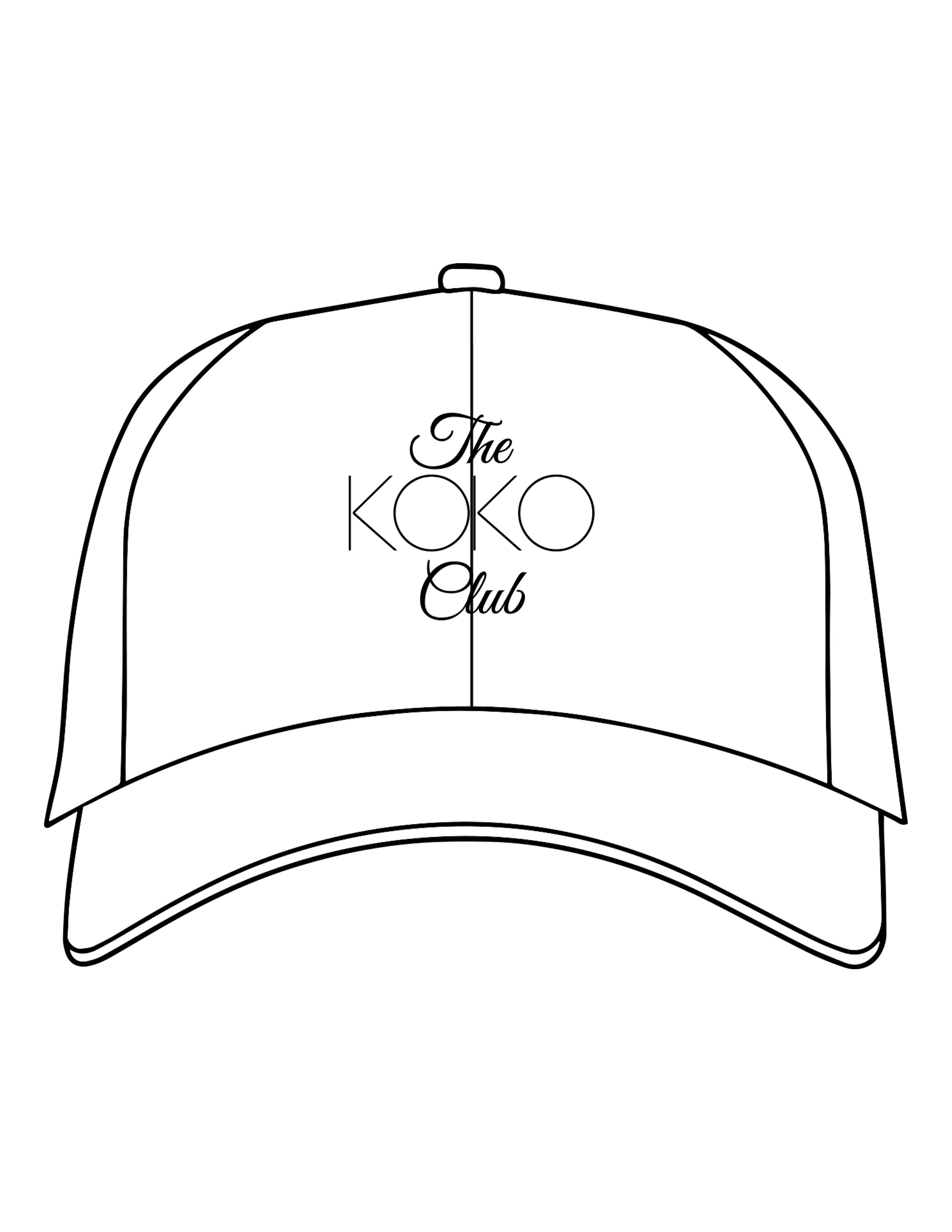 The Dad Hat - White - KOKO Collection - Center Crown Stacked - EMB - Black