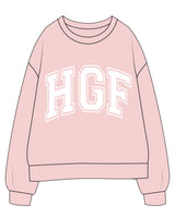 The Classic Crewneck - Pink - Higher Ground - Center Chest - White