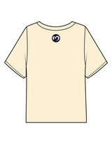 The Midweight Crop Tee - Lemon - Mantra - Center Chest & Back Neckline - Printed - Navy