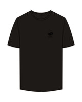 The Mens Tee - Charcoal - Sahara Brokerage - Left Chest Stacked - Embroidered - Black