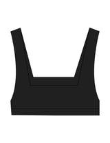 The Box Cut Bra - Black - The Vault - Center Chest - Printed - Yellow Green