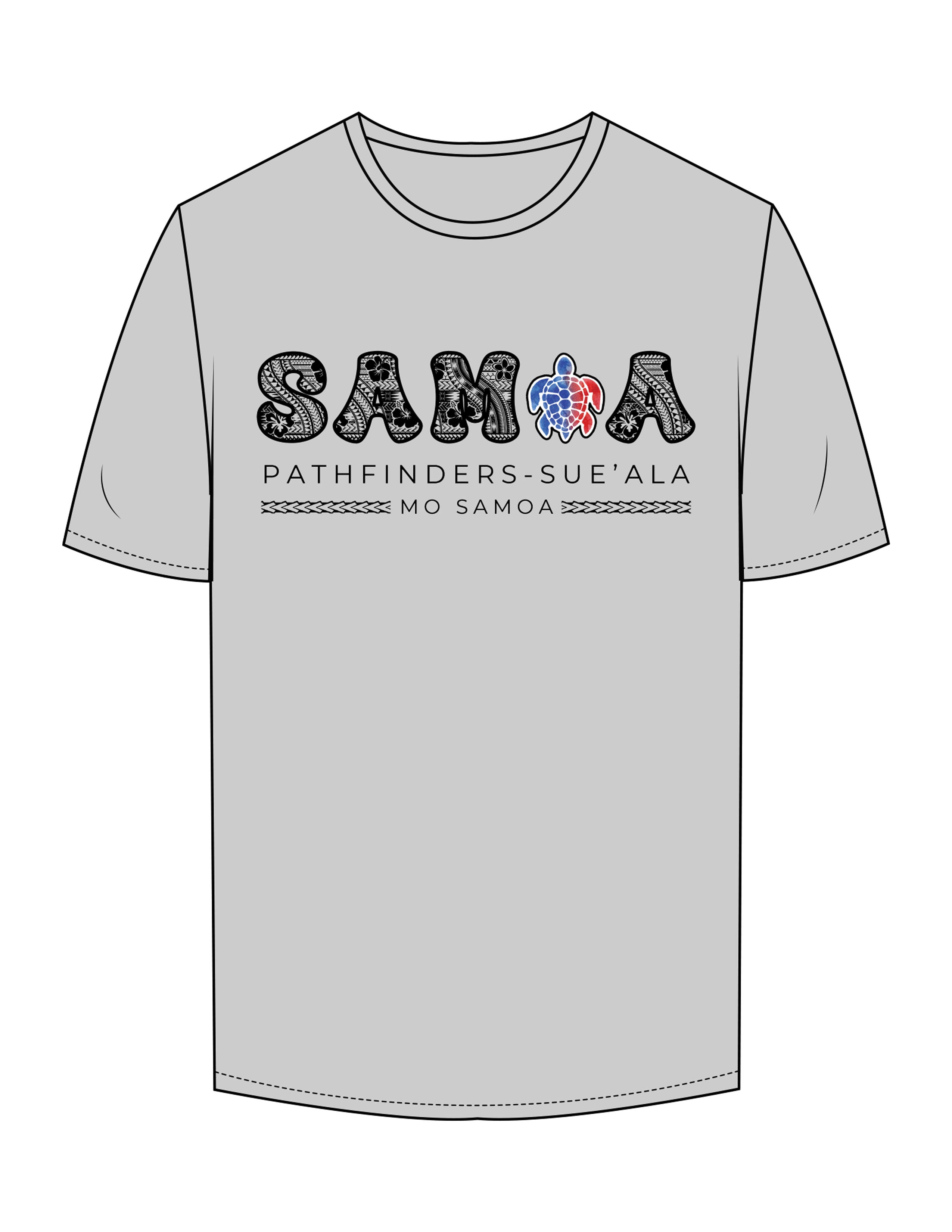 The Mens Tee - Heather - Kava Cup - Center Chest Stacked Black Text - Printed - Full Color