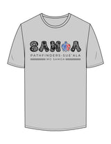 The Mens Tee - Heather - Kava Cup - Center Chest Stacked Black Text - Printed - Full Color