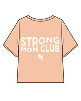 The Midweight Crop Tee - Grapefruit - Fit 4 Mom Carlsbad Encinitas - Center Chest Stacked & Back Stacked - White