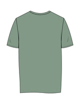 The Womens Tee - Sage - Krew Pilates - Center Chest Stacked - Printed - Green