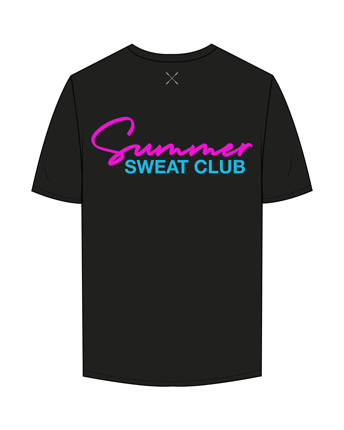 The Mens Tee - Black - Crossfit Trifecta - Left Chest & Right Arm - Back Stacked & Back Neckline - Full Color
