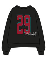 The Womens Crewneck - Black - DBACKS - Center Chest Stacked & Full Back - Printed - Full Color