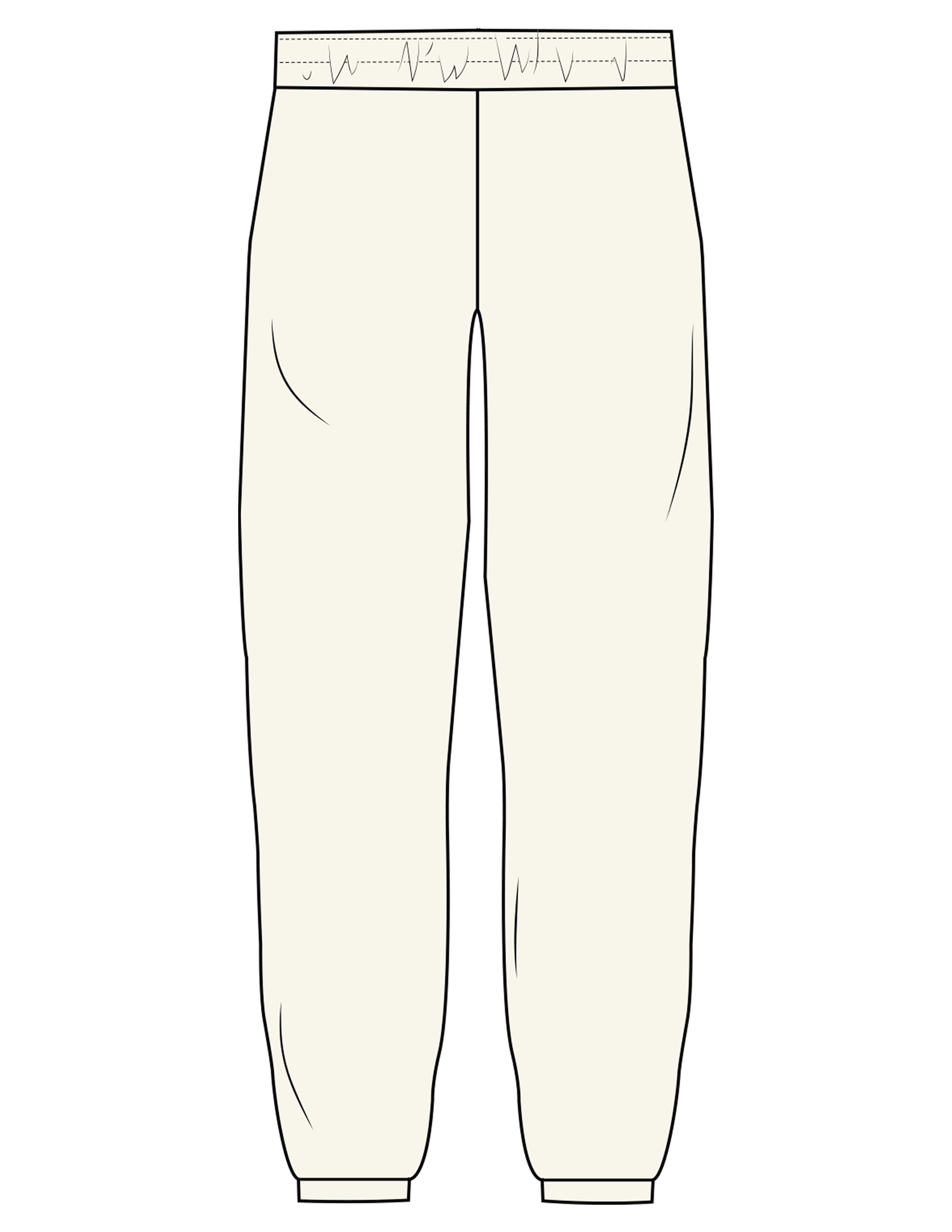 The Mens Classic Sweatpants - Off White - Club Body - Left Leg - Embroidered - Tone on Tone