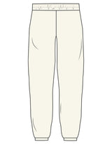 The Mens Classic Sweatpants - Off White - Club Body - Left Leg - Embroidered - Tone on Tone