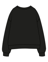 The Womens Crewneck - Black - Sōle - Front Neckline - Embroidered - Red