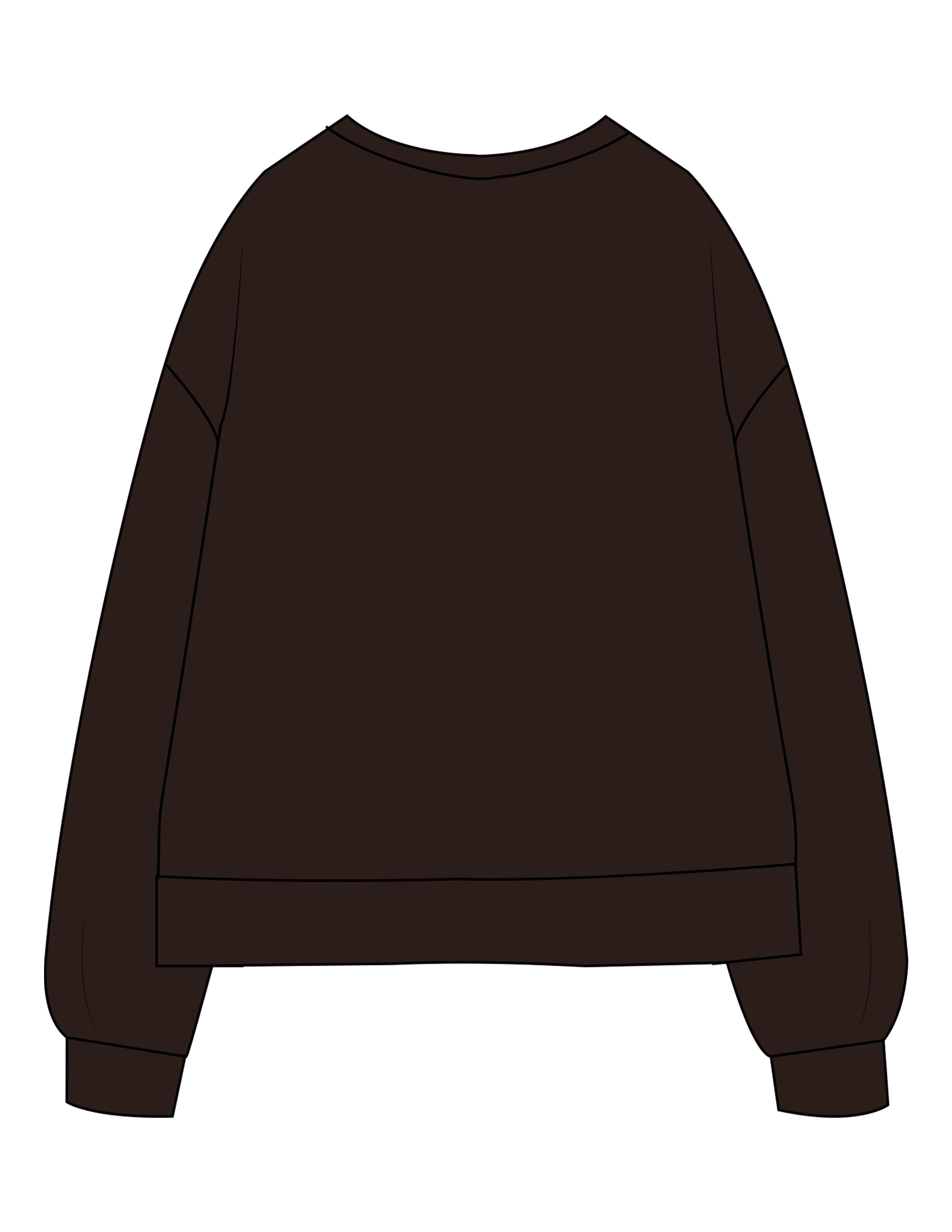 The Recycled Unisex Crewneck - Brown - Refined Movement - Left Chest "RM" - Printed - Off White