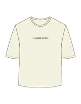 The Oversized Crop Tee - Butter - D Lagree - Center Chest - Printed - Black