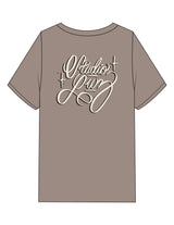 The Mens Heavyweight Tee - Washed Mushroom - Studio Luz - Center Chest & Back Stacked - Printed - Full Color