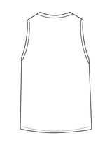 The Classic Full Length Tank - White - Mariemont Cheer - Left Chest Stacked - Printed - Full Color