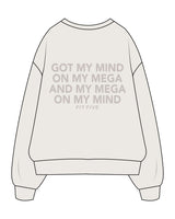 The Womens Crewneck - Bone - Fit Five - Left Chest "FIT5" & Center Back Multiple Stack - Tone on Tone