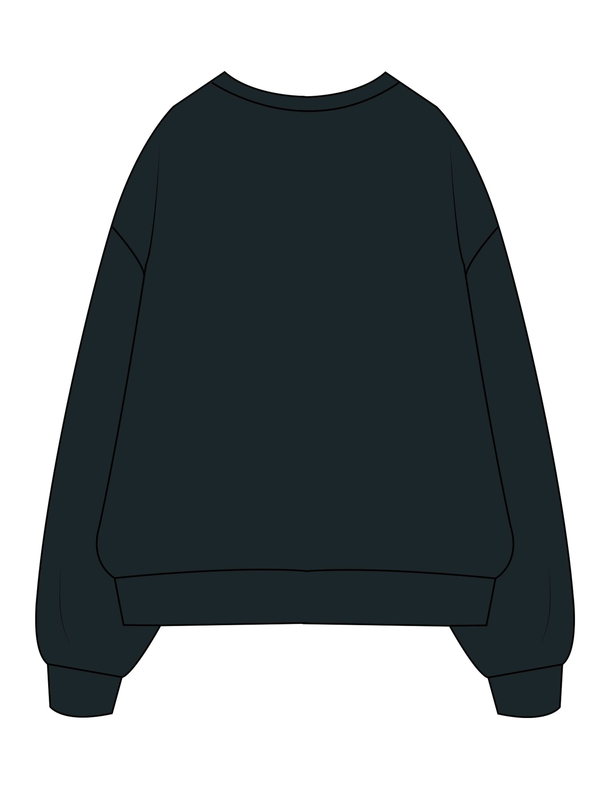 The Mens Crewneck - Pine Green - Collective Studios - Center Chest Stacked - Printed - White