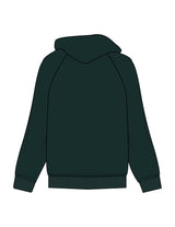 The Mens Hoodie - Pine Green - ZENERGY CYCLING - Center Chest Stacked - Embroidered - Tone on Tone