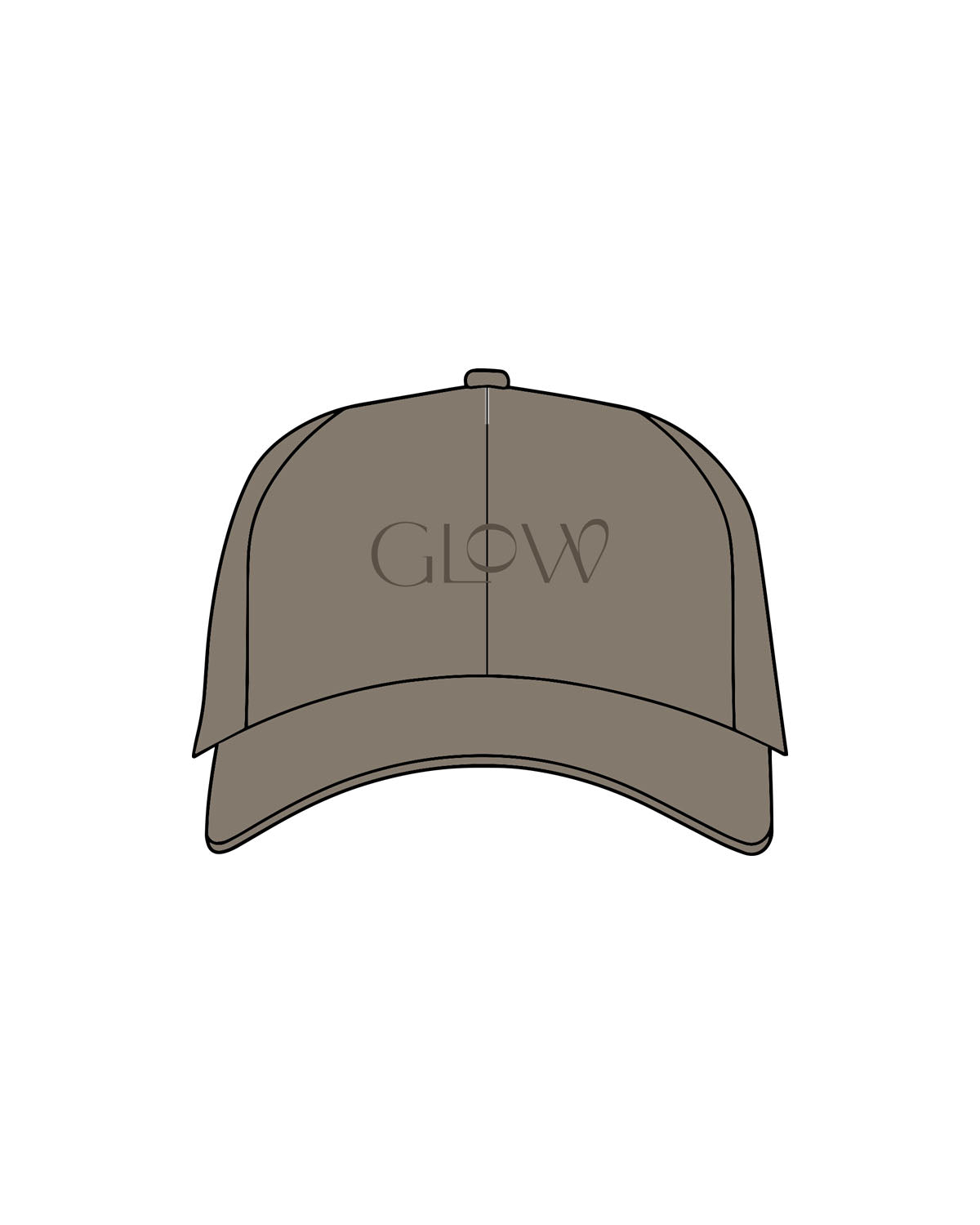 The Dad Hat - Olive - GlowPilates - Center Crown - Embroidered - Tone on Tone