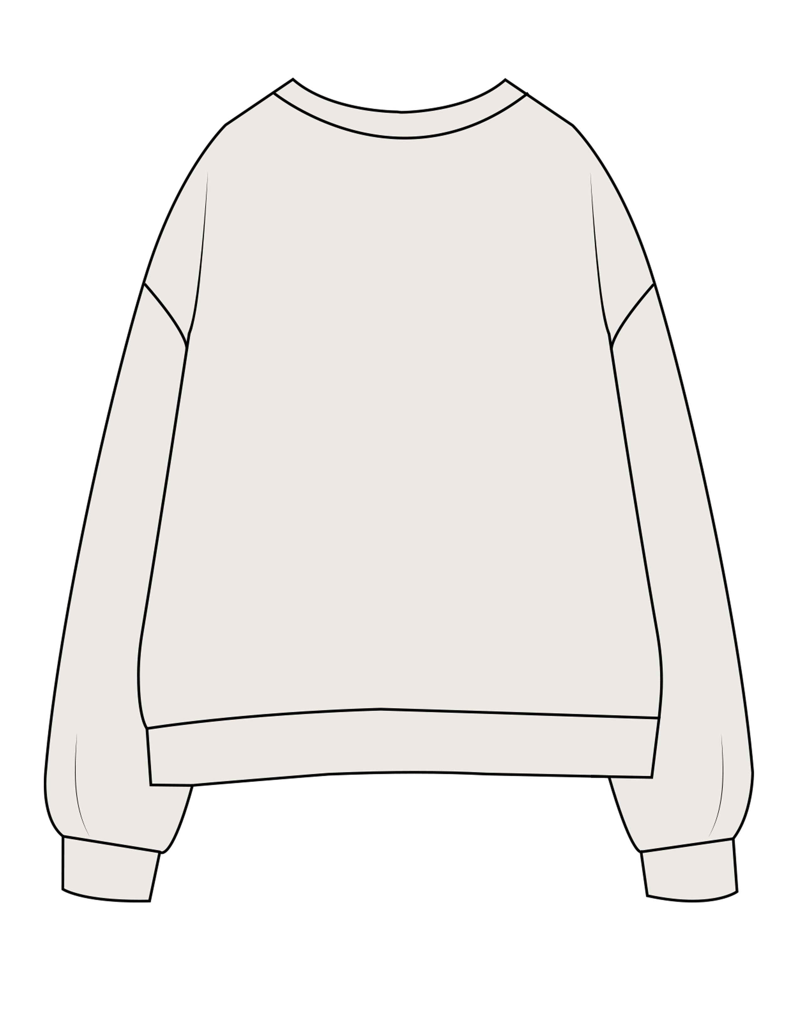 The Womens Crewneck - Bone - Powerhouse Fitness - Center Chest Stacked - Printed - Navy