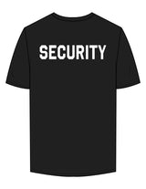 The Mens Tee - Black - Anthem Church - Left Chest Stacked & Center Back "SECURITY" - Printed - White