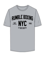 The Mens Tee - Smoke - Rumble - Center Chest Stacked - Printed - Black