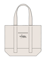The Contrast Tote Bag - Natural / Natural - treadformer30A - Center Body Stacked - EMB - Black