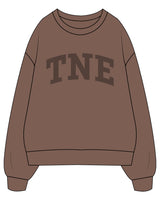 The Mens Classic Crewneck - Walnut - GPT - Center Chest - TNE - Tone on Tone